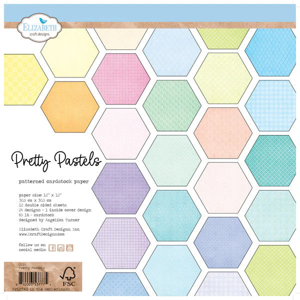 Elizabeth Craft Designs Pretty Pastels 30 x 30 cm papier